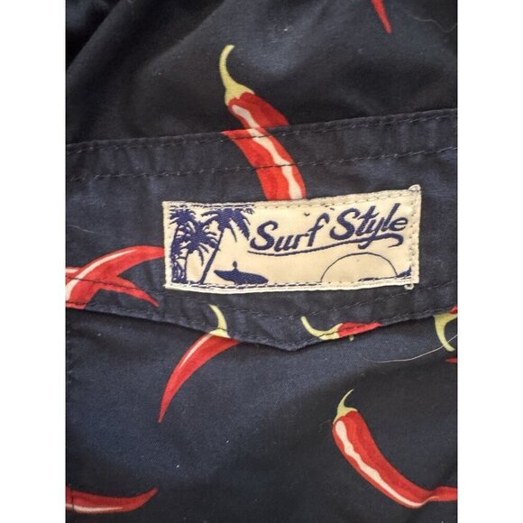 Surf Style Bundle Swim Trunks Men’s Size Small Chili Pepper Elastic Waist Shorts - Picture 5 of 15